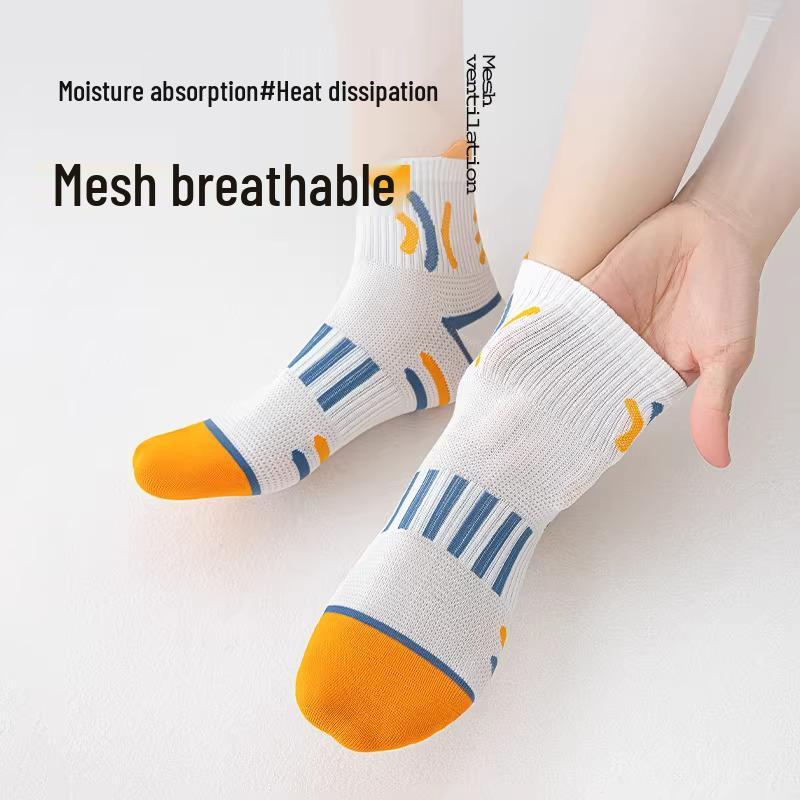 2026 Anti-Odor Pure Cotton Socks for Teen Boys – Lightweight Spring/Summer Sports Wear