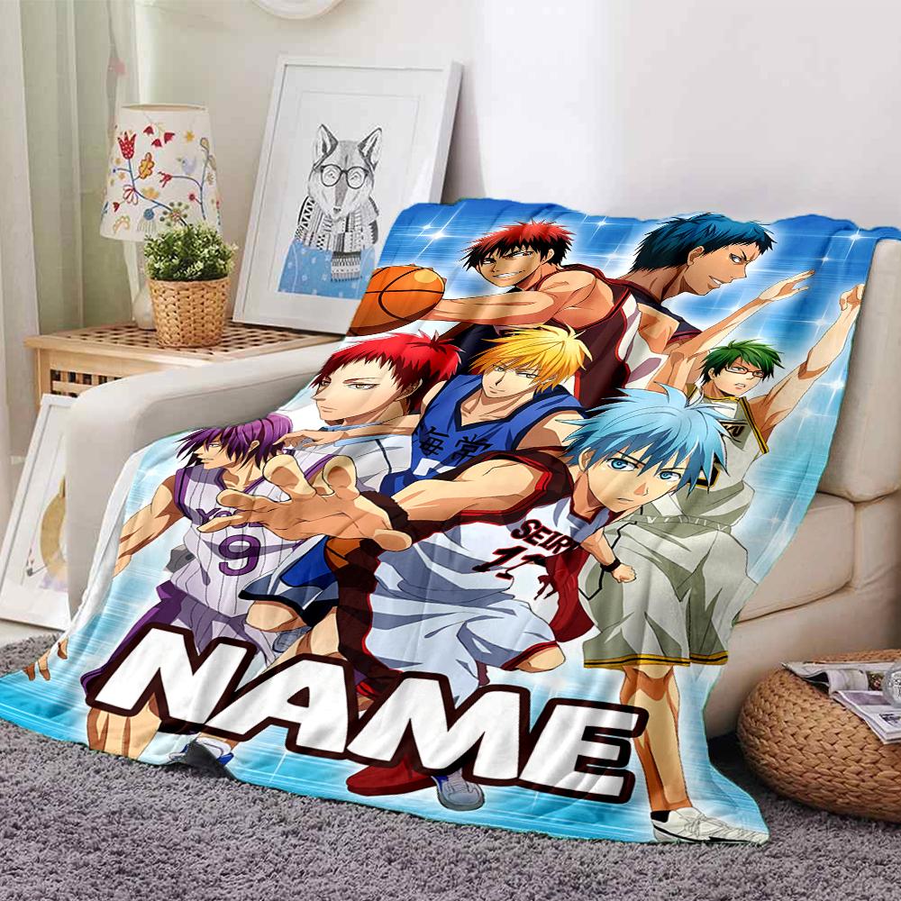 Customiz Name Personality Kuroko's Basketball Blanket Soft &Warm Sofa Office Bed Travel Lunch Break Blanket, Gift Suitable All Seasons