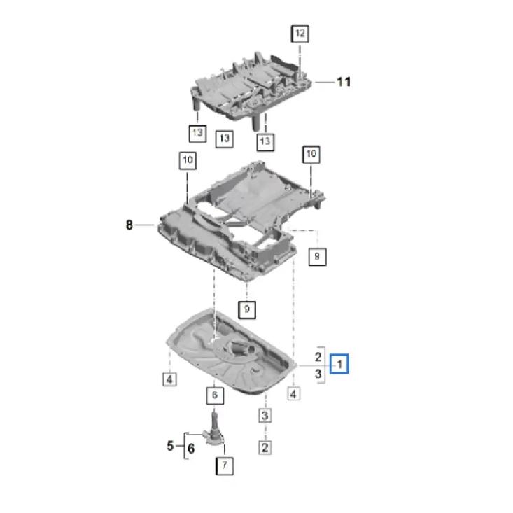 OE 95810360210 Engine Oil Pan High quality automotive parts for PORSCHE CAYENNE 9YA-2 95B-2 MACAN