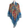 Ethnic Print Tassel Shawl: Large Square Scarf for Women - Autumn/Winter Style