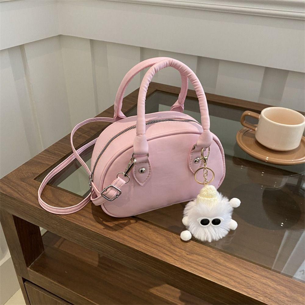 Women New Fashion with Free Pedant PU Shoulder Bag Y2k Casual Adjustable Crossbody Bag Vintage Squared Handbag Girl Lady Gift