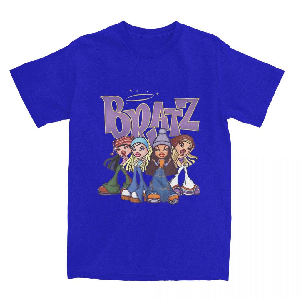 Vintage T-Shirt Bratz Original Vierergruppe Neueste Baumwoll-T-Shirts Hip Hop T-Shirt für Herren Sommer Kurzarm Kleidung