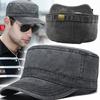 After sealing, washed cotton, literary and retro, old big head circumference, flat top hat, men's outdoor enlargement and deepening, soft top sunshade