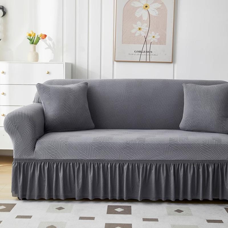 Skirt Sofa Cover New Anti Cat Claw All Inclusive Universal Cover All Seasons Dustproof Elastic Protective Cover