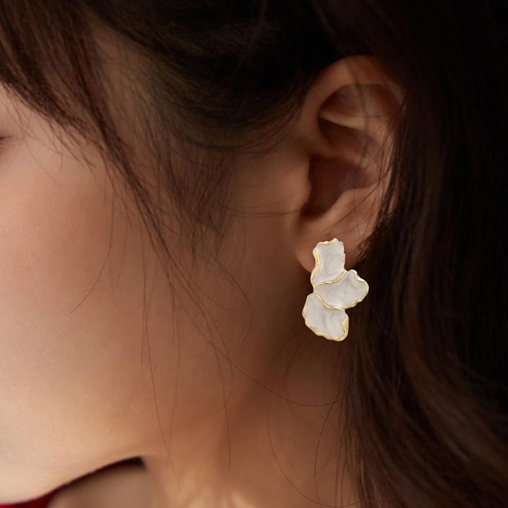 Irregular Petal Earring Summer Jewelry Gift Flower Stud Earrings Geometric Earrings for Women