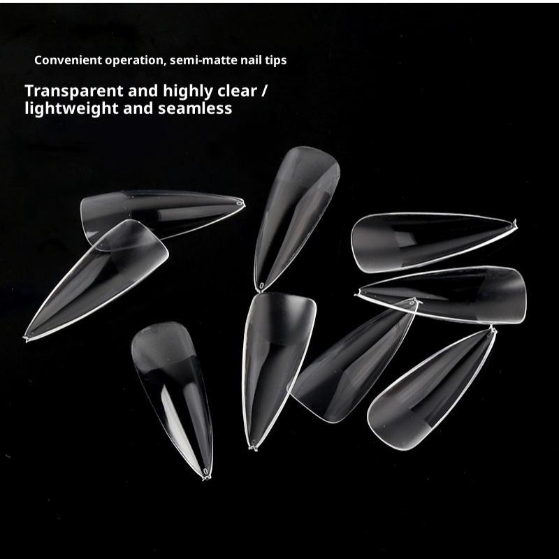 550Pcs Soft Gel Nail Tips Medium Short Almond Coffin Full Cover Matte Extension Tools Acrylic Press On Nail Diy Manicure Decor