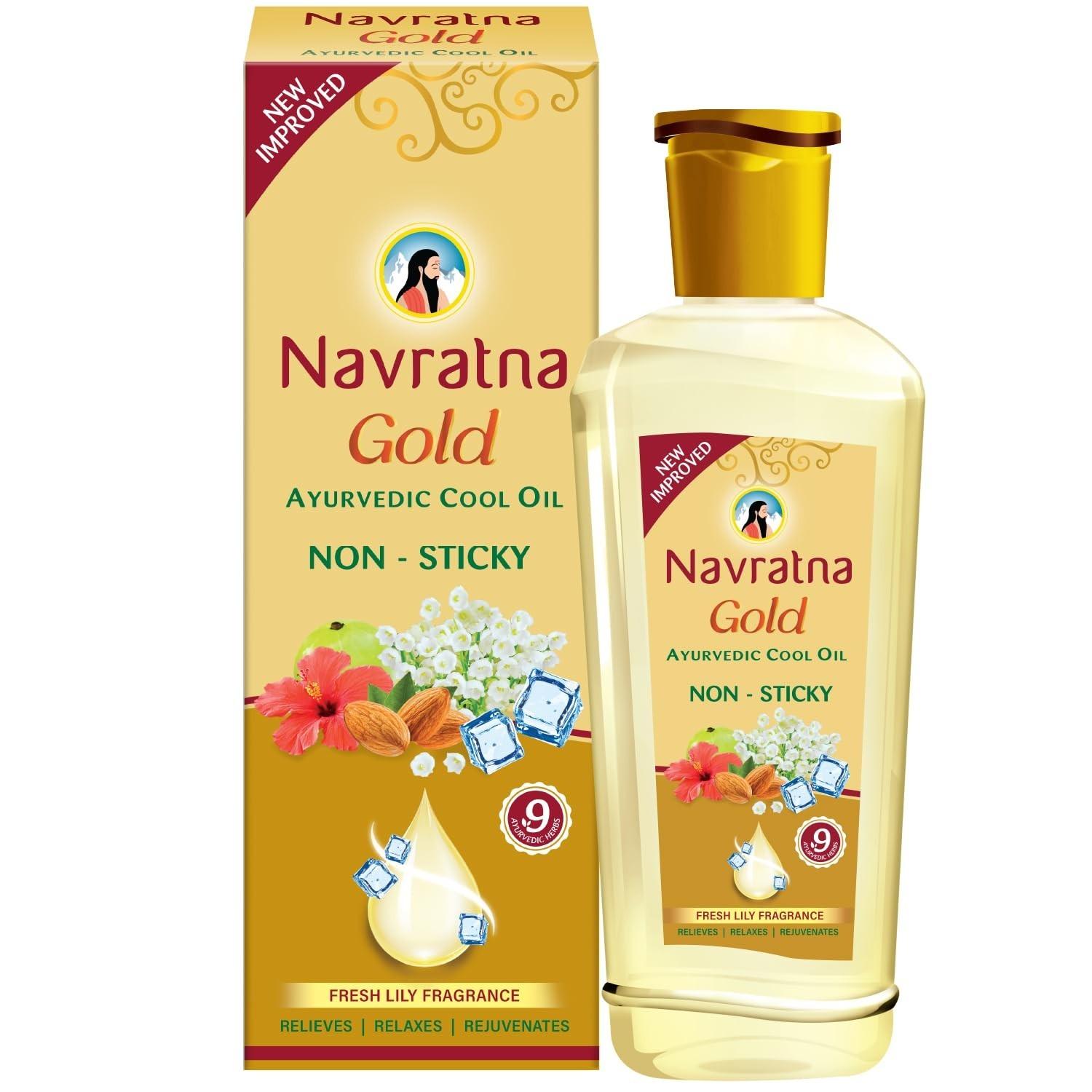 

@ Navratna Gold Cool Non Sticky Oil 200ml Zr-5066-60%Off