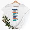 Tee Shirt T Fish Watercolor Printing Women Casual Fashion Tshirt Top Female Lady Clothes Short Sleeve Graphic T-shirts