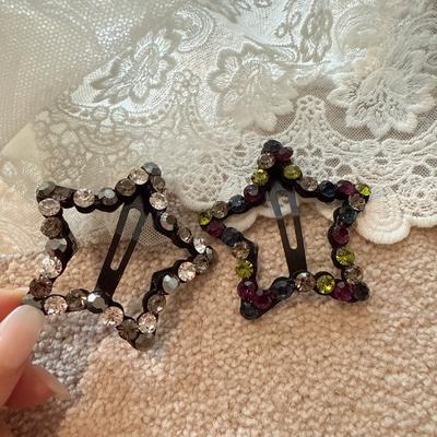 Koreanischer Stil Sternförmige Kristall BB Clips, Stirn- und Pony-Clips, Elegante und minimalistische Haarspangen, Seitenhaar-Accessoires