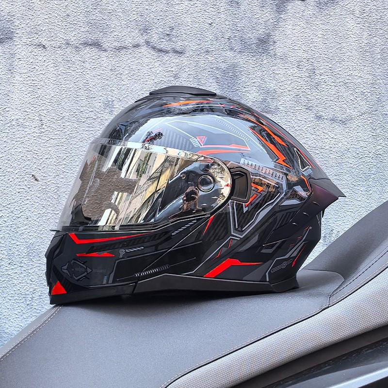 DOT ECE Certified Full Face Motorcycle Helmet Men Women Flip-Up Design ABS Shell All Season Use