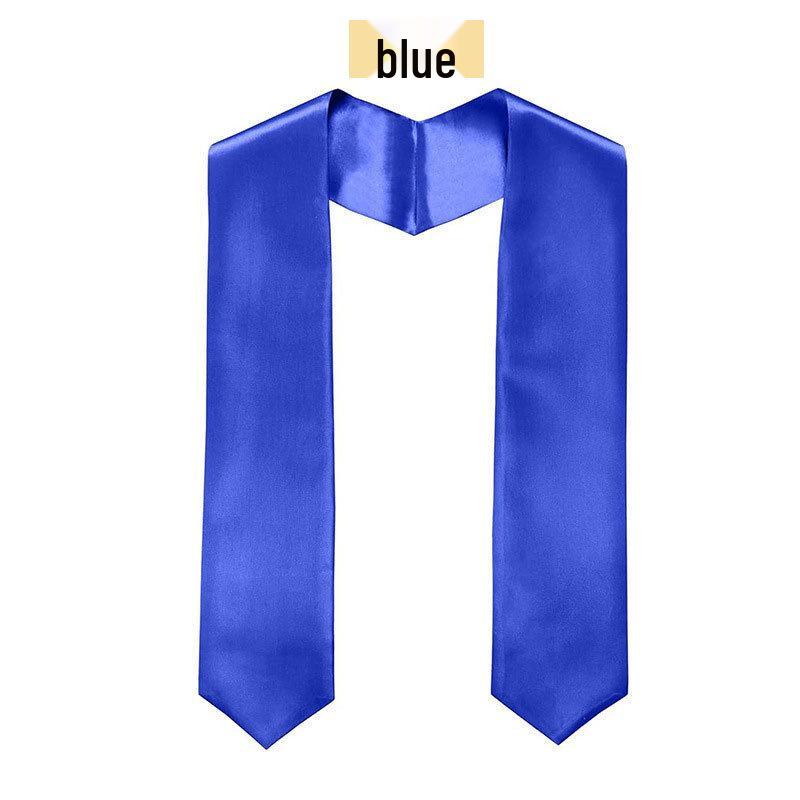 Graduation Satin Honor Sash with Logo - European & American Bachelor Gown Accessory