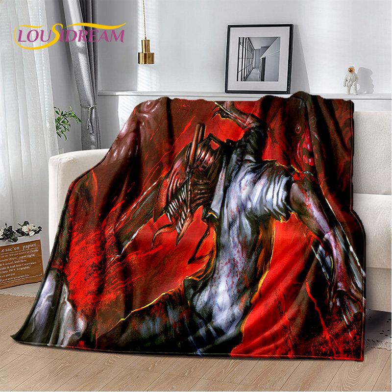 Anime Chainsaw Man Denji Cartoon Soft Plush Blanket,Flannel Blanket Throw Blanket for Living Room Bedroom Bed Sofa Picnic Cover
