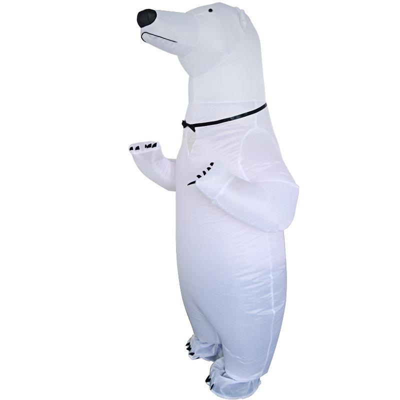 Cute Inflatable Polar Bear Mascot Costume for Performance & Cosplay