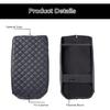 JKCOVER Center Console Armrest Cover Compatible With Toyota 4Runner 2010-  2024 Truck Accessories Premium PU Leather Cushion Protector (Black)