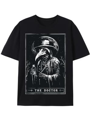 Plague Doctor Tarot Card Shirt Horror Death Occult Satanic T-Shirt
