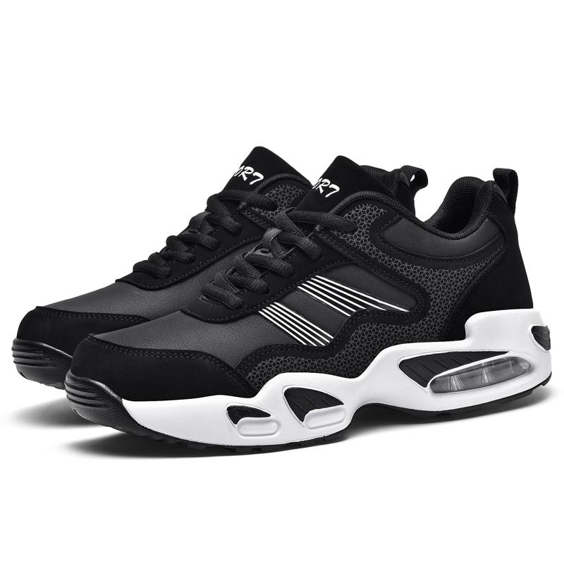 Men's Shoes Black Red Cushion Elastic Fashion Casual Shoes Winter Outdoors Cotton Shoes Warm Waterproof Antiskid Plush Sneakers