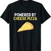 T-Shirt Angetrieben Von Käse Pizza Lustig Käse Liebhaber Essen Humor Vintage Gewaschen Atmungsaktiv Dehnbar Mode Bequem