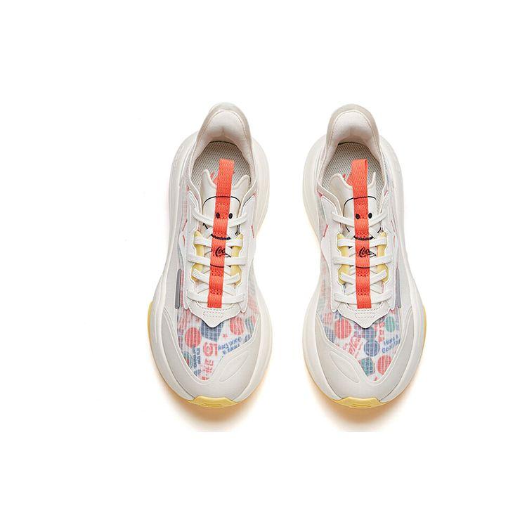 Coca-Cola X Anta C37 Series Lifestyle Series Shock Absorbing Lightweight Low-Top Sneakers Women Sneakers White Red 922128081-5