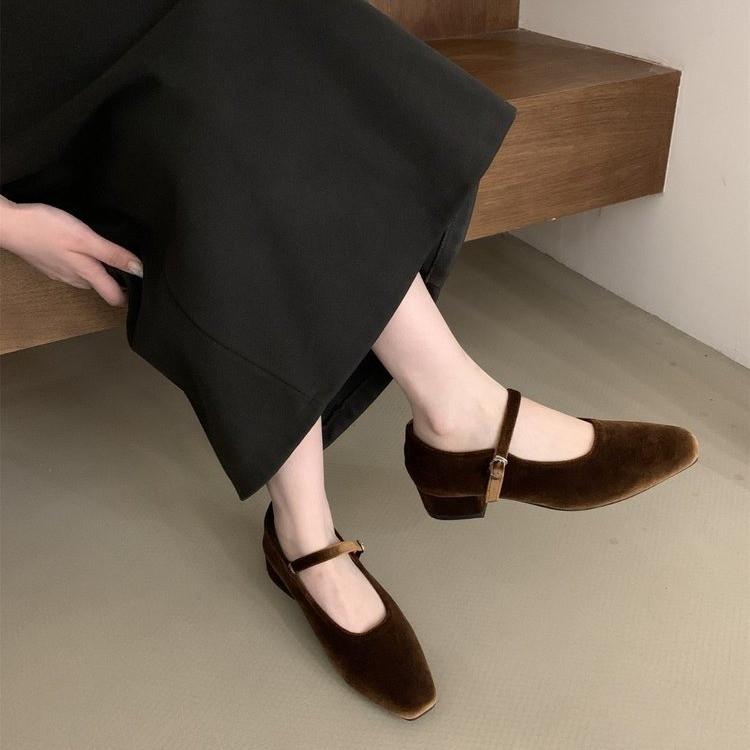 

2025 New Spring Autumm Women Many Jane Shoes Shallow Leopard Shoes Concise Outdoor Party Dress Pumps 35