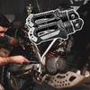 Pair Ergonomic Motorcycle Passenger Foot Pegs Weather Resistant Aluminum & New Moon Shape Footpegs for Long Lasting Use