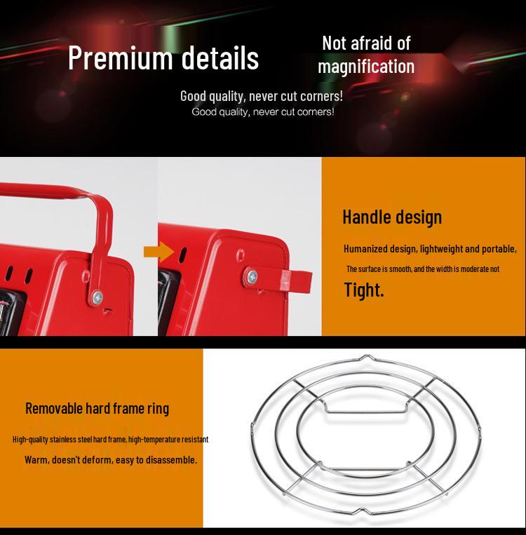 Portable Outdoor Mini Gas Heater and Fireplace for Tents and Homes