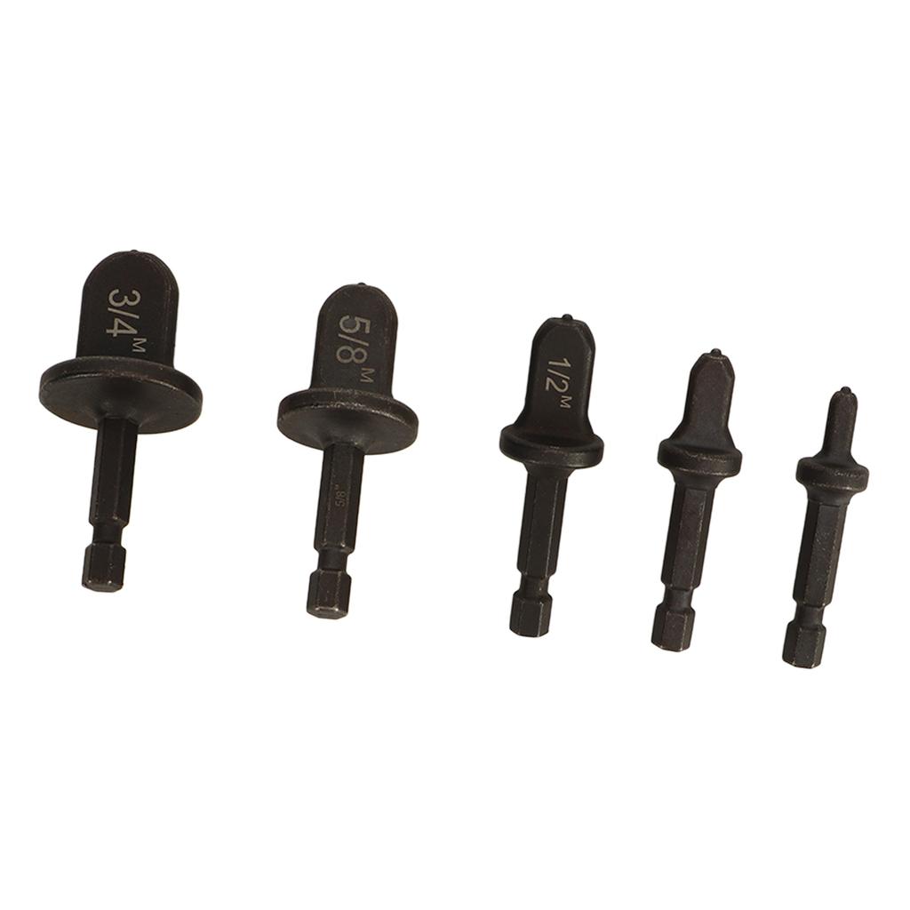5pcs Copper Tube Expander Copper Pipe Swaging Tool Drill Bit Set for Air Conditioner Repair