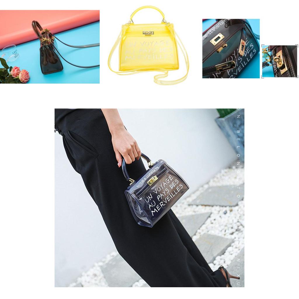 Candy-colored Transparent Shoulder Bag For Women Pvc Material Jelly Bag Medium Size Ideal For Daily Wear