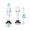 Toilet Seat Bolts Thread Diameter: 10mm 2 X Brand New