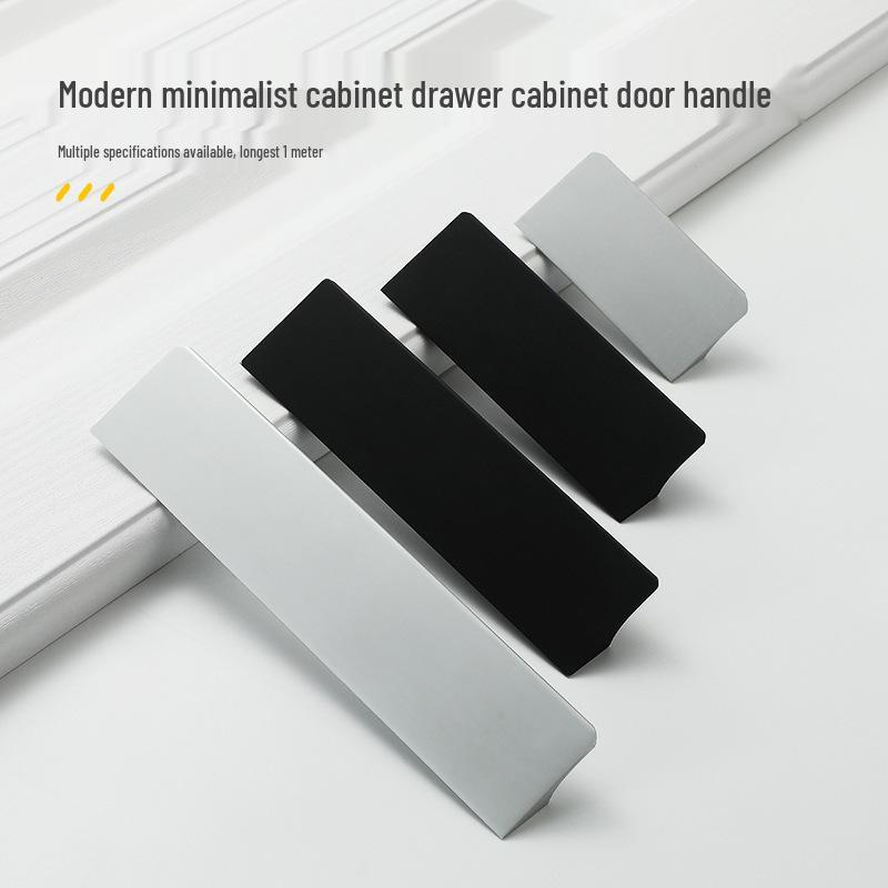 Modern Nordic Matte Space Aluminum Wardrobe and Drawer Handle