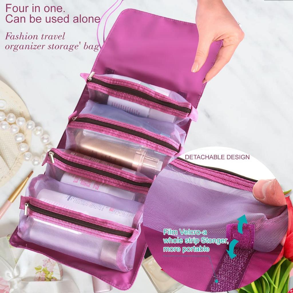 4in1 Cosmetics Storage Bag Makeup Storage Organizers Large Capacity Outdoor Travel Storage Bag Travel Storage Organization