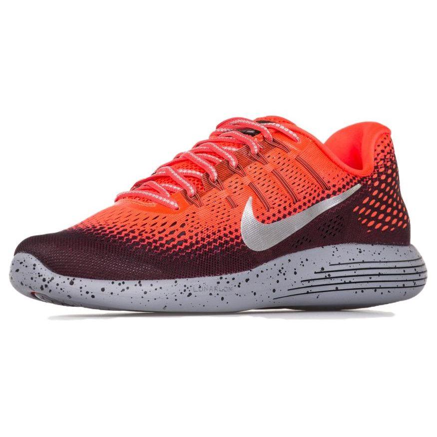 Nike Lunarglide 8 Shield Bright Crimson Unisex Sneakers Red Metallic-Silver 849568-600