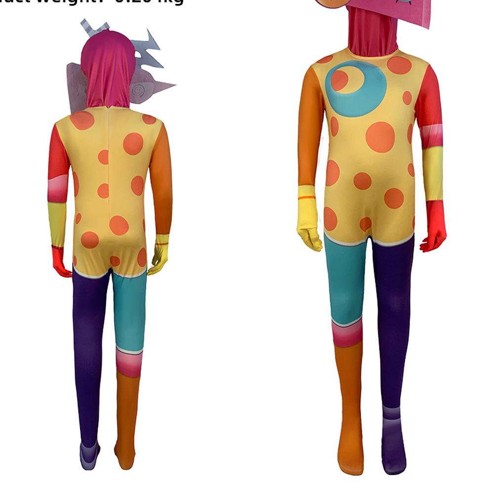 Digitale Circus Pomni Cosplay Kostuum Geweldig Freak Circus Cartoon Caine Cosplay Outfits Kind Halloween Kostuums Pomni Jumpsuit