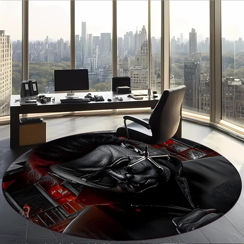 Michael Myers (1) Round Office Rug Decorative Floor Rug for Office Bedroom Living Room and Home Space