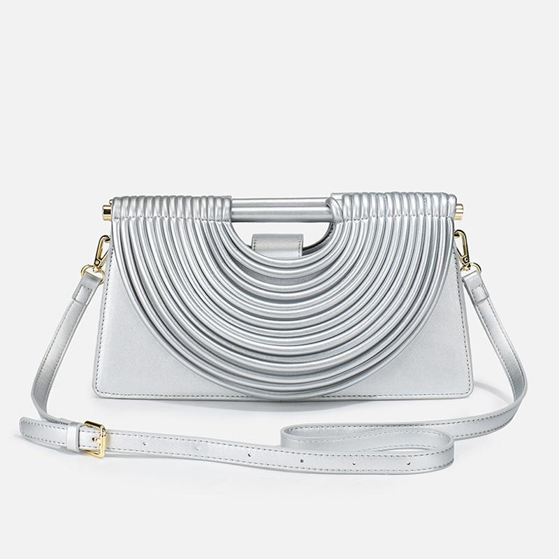 Handbags for Women   Gold Luxury Designer Brand Handwoven Noodle Bags Leather Pulled Hobo Silver Evening Clutch Chic