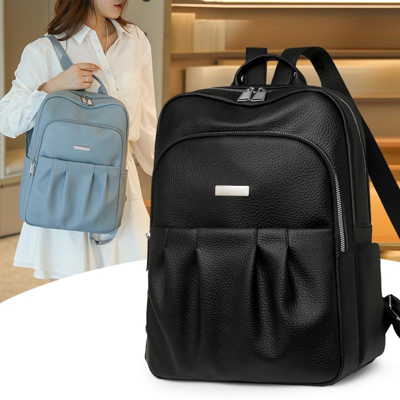 Women's Commuter Backpack Soft Leather Large Capacity Backpack