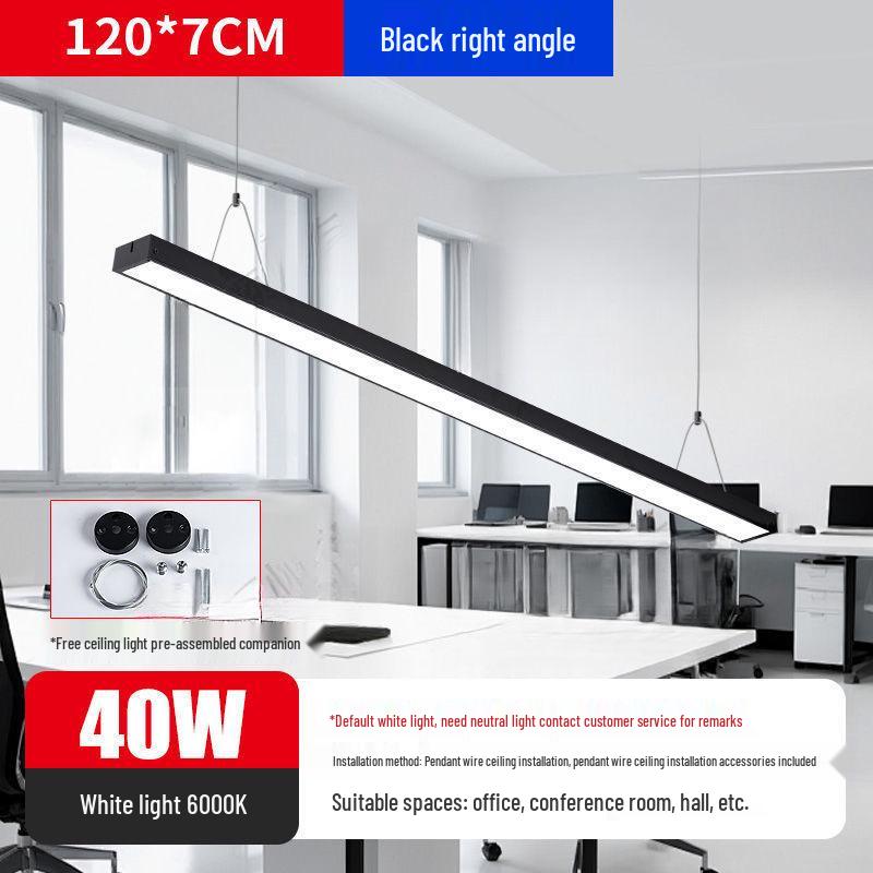 Minimalist Rectangular LED Pendant Light for Barber Shop, Office, or Living Room Ceiling