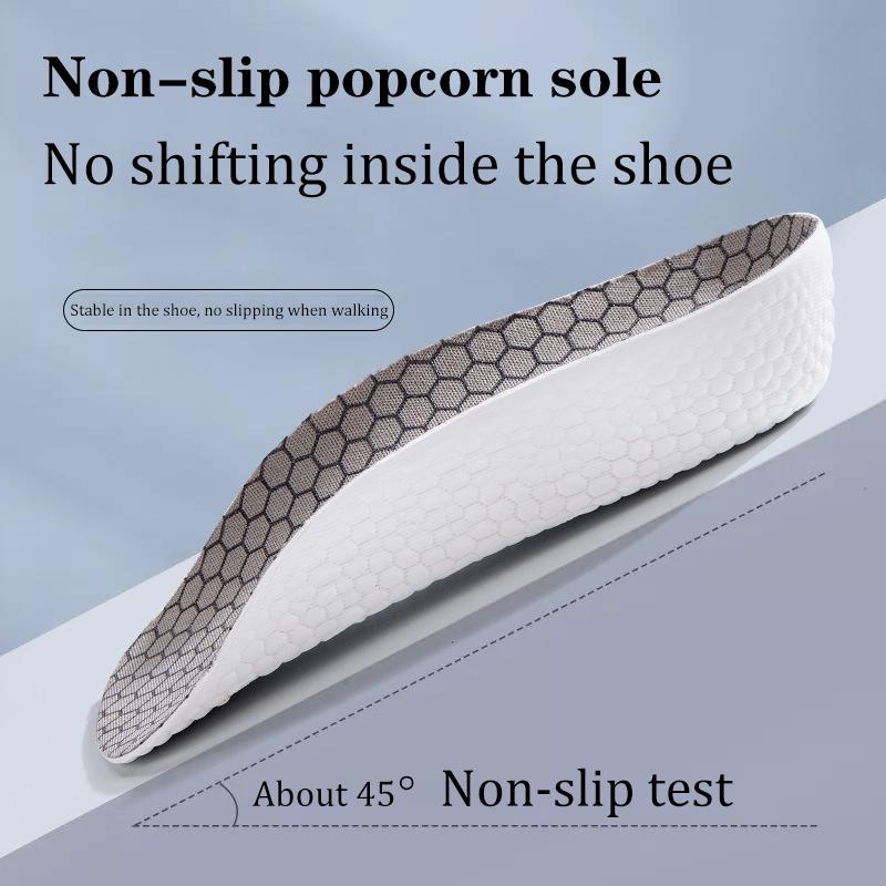 1pair Height Increasing Insoles Highly Elastic, Comfortable,Non-Slip,Men Women Shoes Flat Feet Arch Support Orthopedic Insoles