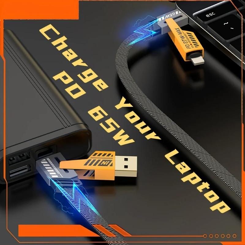 Multifunctional 4in1 USB Type C 65W PD Fast Charging Cable Data Wire For  Fast Charger Data Cord