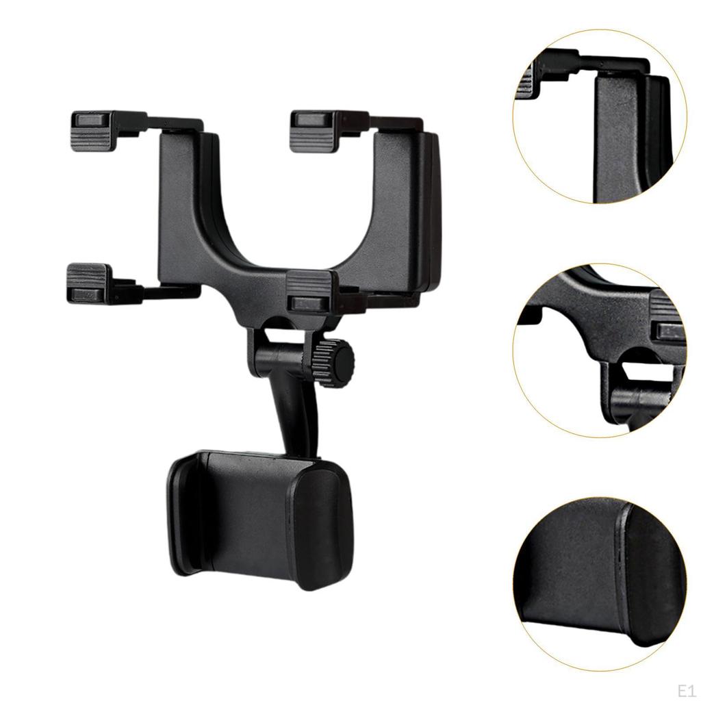 Car Rear View Mirror Phone Holder Automatic Anti TREMBLE Design Mount for All