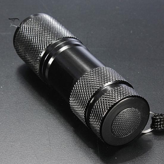 Mini 9 LED Ultra Violet UV Blacklight przenośna latarka latarka lampa