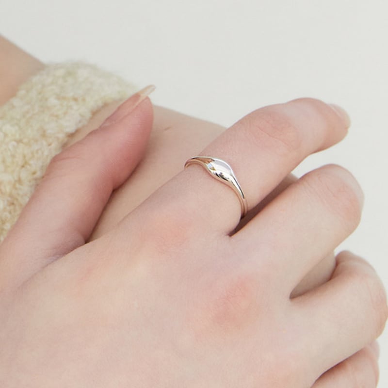 LUNNE Silver 925 Soft Pebble Ring #LSR28