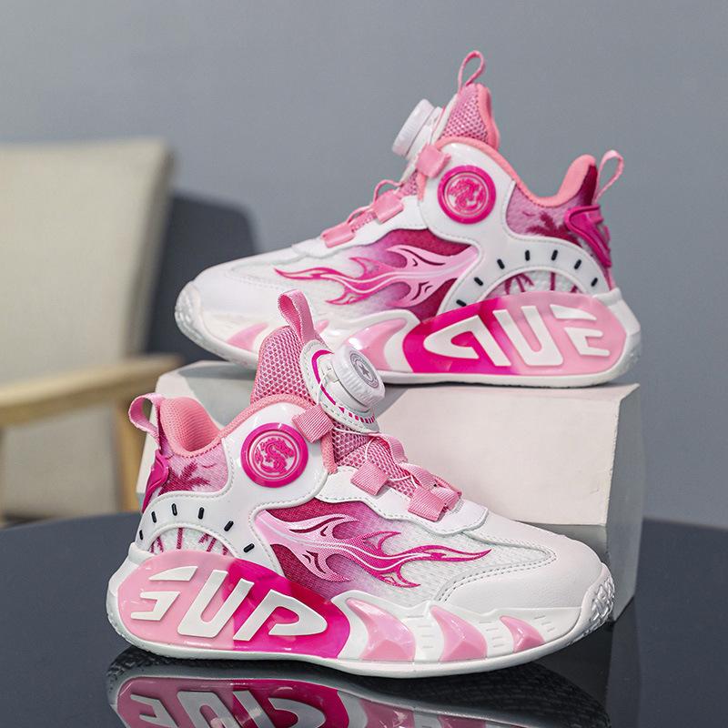 Boys' Sports Shoes Summer Mesh Breathable 2025 New Children's Shoes Medium and Older Boys Running Basketball Net Shoes