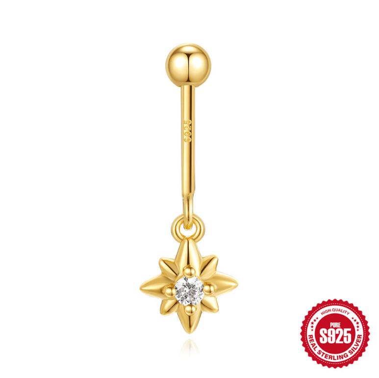 Piercings 925 Sterling Silver Zircon Snowflake Marquise Ball Flat Back Vertical Helix Piercing Ear Bone Earrings