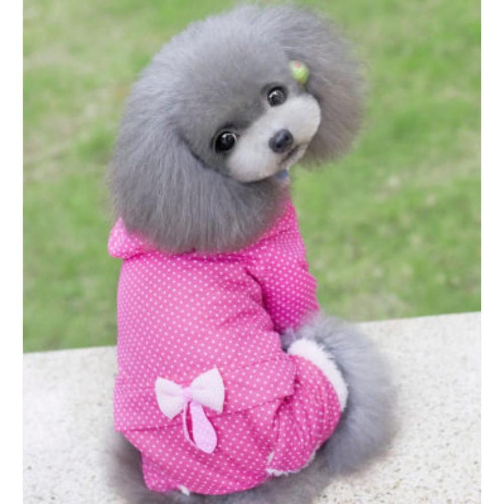 Pet dog dog clothes cat autumn and winter four-legged cotton-padded coat