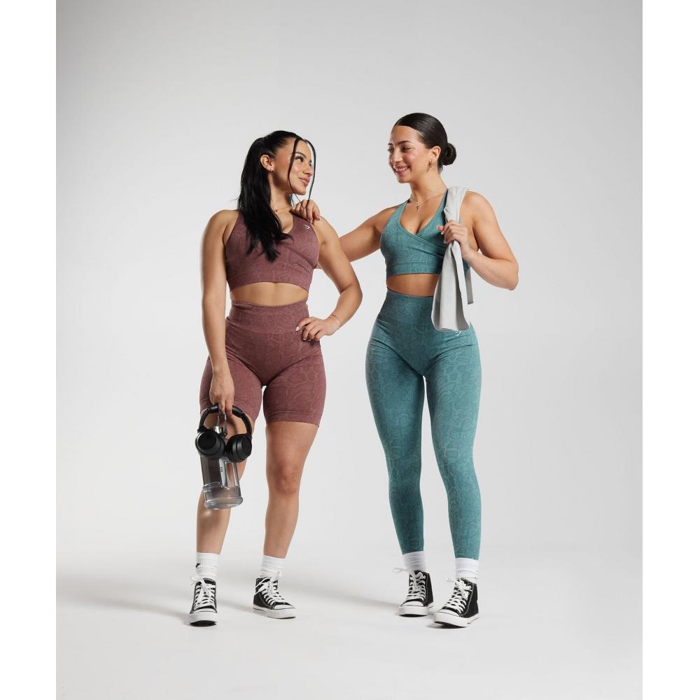 Gymshark Adapt Animal Seamless Sports Bra Modern Blush Pink Magenta Brown B6a4q Kbnb