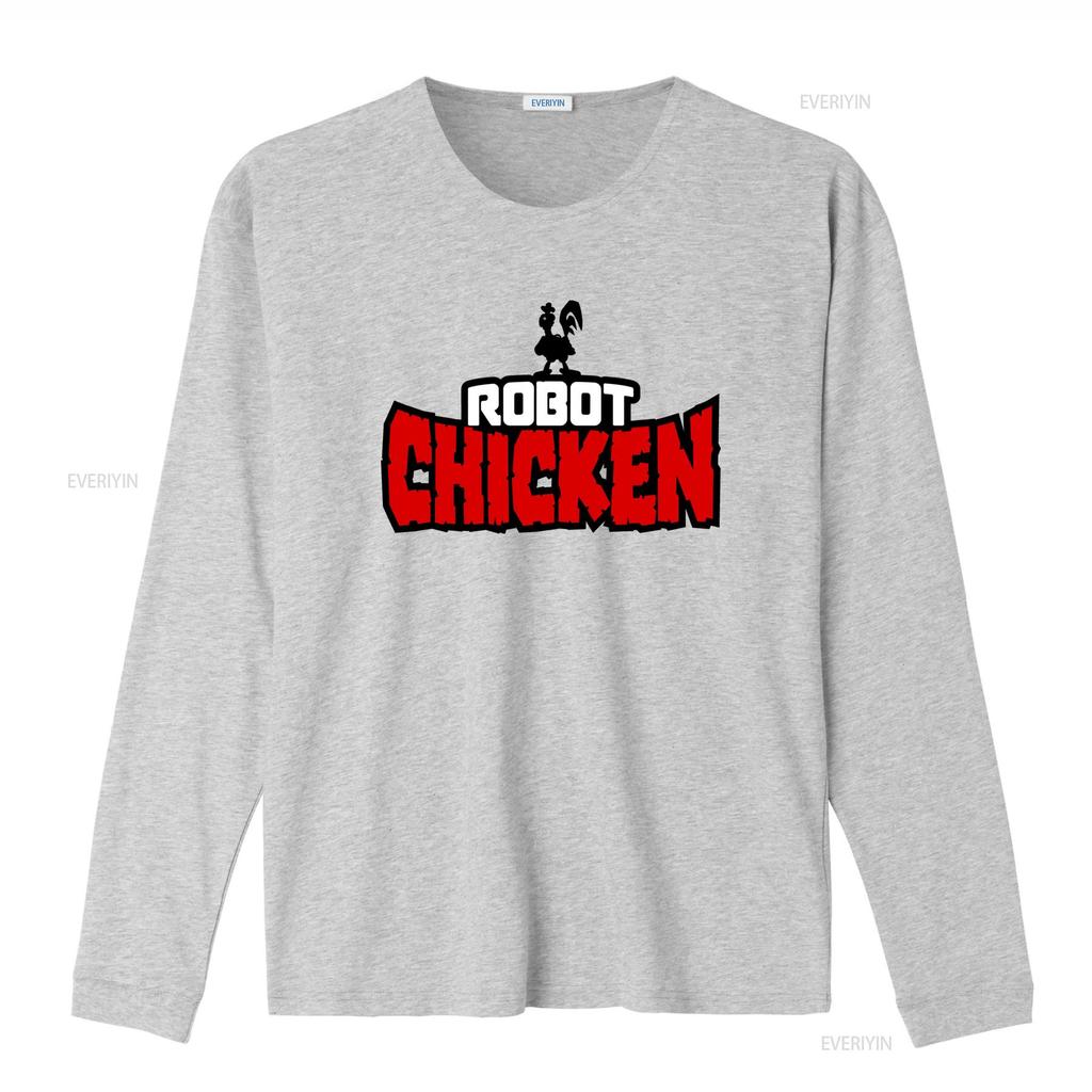 ROBOT CHICKEN Koszulka z serialu TV Unikalny i Stylowy Design dla Fanów vintage Sprana męska Wygodna Lekko Rozciągliwa moda