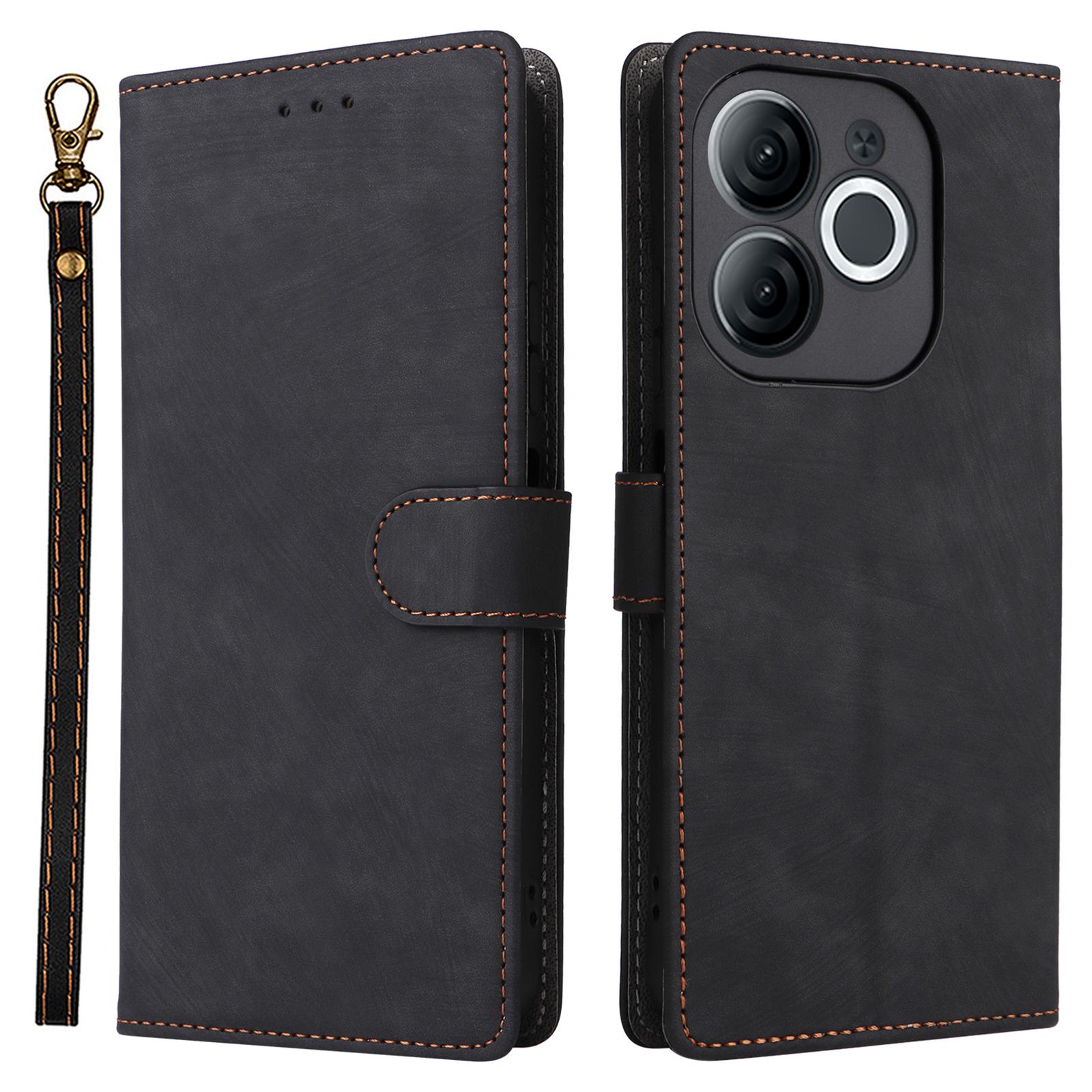 For itel A80 4G A671LC Wallet Case RFID Blocking PU Leather Cover Stand View A