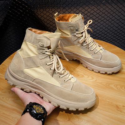 2025 νέες μπότες Martin παπούτσια πεζοπορίας ψηλές trend πλατφόρμα casual αθλητικά ανδρικά ευέλικτα μονόχρωμα παπούτσια με κορδόνια