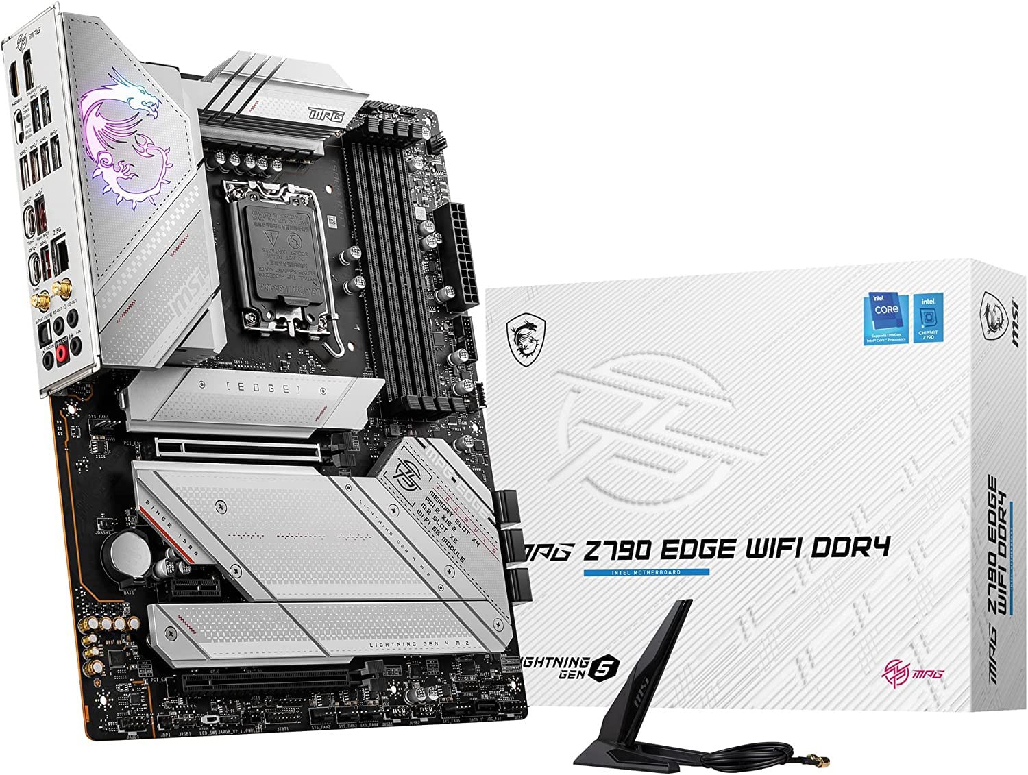 

MSI Материнська плата MPG Z790 EDGE WIFI DDR4 INTEL покоління CPU сумісний з чіпсетом Z790 ATX MB5912 12-го/13-го (LGA1700)