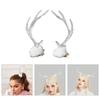Y2k 90s Aesthetic Christmas Antler Hairpin for Woman Cute Ponytail Hair Clip